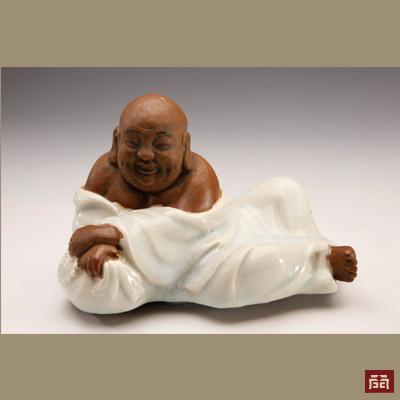 Green-glazed Statue of Arhat