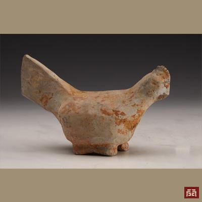 Han dynasty grey pottery chicken
