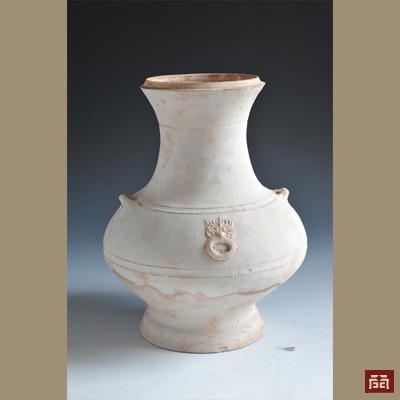 Han dynasty double ears and double head pot